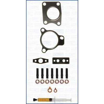 Imagem de AJUSA JTC11934 Kit de montagem, turbocompressor with studs, syringe oil com juntas instruções montagem