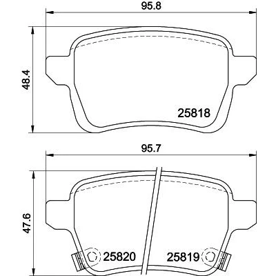 Imagem de HELLA 8DB 355 036 431 Jogo de pastilhas para travão disco FIAT: Tipo Carrinha, Hatchback, Sedan