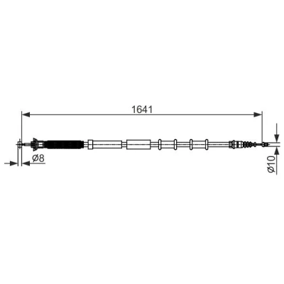 Imagem de BOSCH 1 987 482 582 Cabo de Freio Mão 1641 ALFA ROMEO: MiTo, FIAT: Punto III Hatchback
