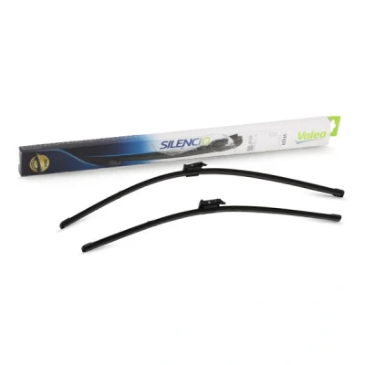 Imagem de Escova do limpa vidros Valeo Silencio X.trm, Flat Blade Set 574392 à frente Sem armação Top Lock PEUGEOT: Boxer Van, Minibus