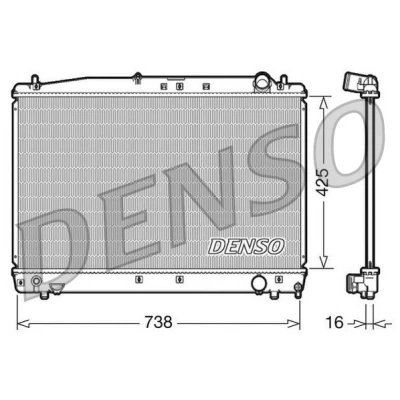 Imagem de DENSO DRM50033 Radiador, arrefecimento do motor Alumínio 425 738 16 TOYOTA: Avensis II Station Wagon, I Carrinha, Sedan