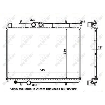 Imagem de NRF 56095 Radiador, arrefecimento do motor Alumínio 545 380 18 com componentes de montagem Aletas refrigeração soldadas PEUGEOT: 206 Hatchback