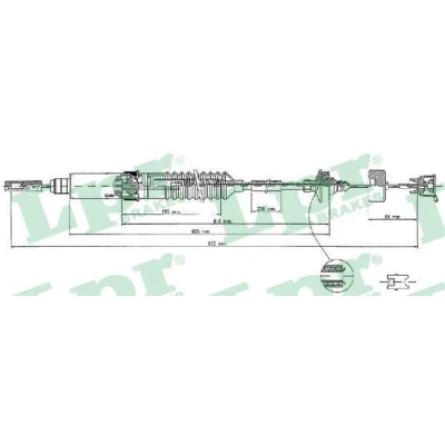 Imagem de LPR C0241C Cabo de Embreagem com afinação automática CITROËN: Jumpy I Van, Camião plataforma/Chassis, PEUGEOT: Expert Van