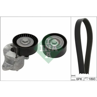 Imagem de INA 529 0349 10 Jogo de correias trapezoidais estriadas Verificar a rotação livre do alternador e, event., substit. OPEL: Zafira C Tourer