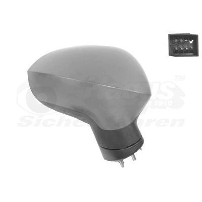 Imagem de Espelho retrovisor Van Wezel 4919818 à direita com subcapa completo, convexo, para regulação eléctrica dos espelhos, dobrável electricamente,