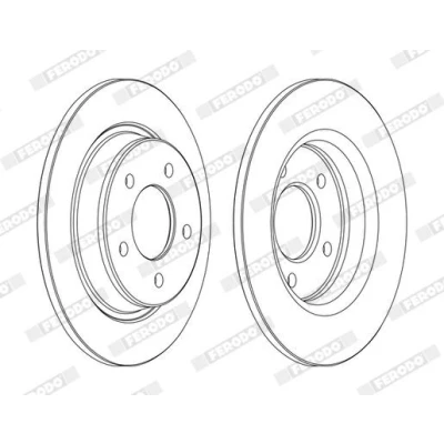 Imagem de FERODO PREMIER Coat+ disc DDF1546C Disco de travão 280 11 5 cheio revestido sem parafusos MAZDA: 3 Hatchback, 5, Sedan