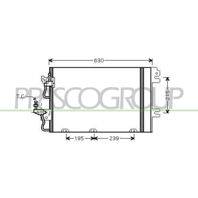 Imagem de PRASCO OP410C001 Condensador com secador 11 Alumínio 540 OPEL: Astra H GTC, G Caravan, Hatchback