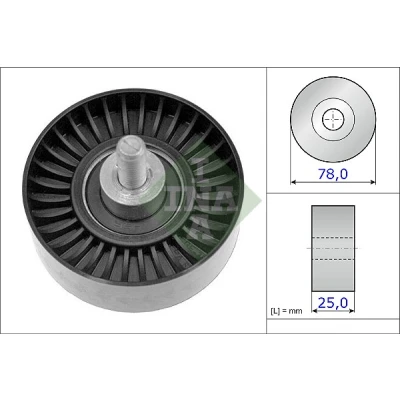 Imagem de INA 532 0705 10 Polia de Desvio PEUGEOT: 206 Hatchback, 307 Carrinha, CITROËN: Xsara Picasso