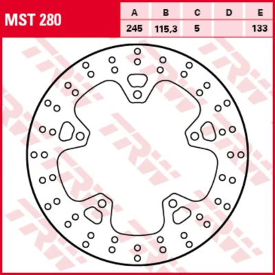 Imagem de Disco de travão TRW MST280, 1 Peça