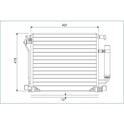Imagem de VALEO 822587 Condensador com secador Alumínio 418 NISSAN: Juke, Pulsar Hatchback