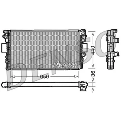 Imagem de DENSO DRM12004 Radiador, arrefecimento do motor Alumínio 650 440 36 IVECO: DAILY 3
