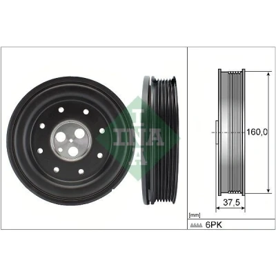 Imagem de INA 544 0134 10 Polia da Cambota 160,00 FORD: MONDEO 3 Stufenheck, Kombi, JAGUAR: X Type Sedan