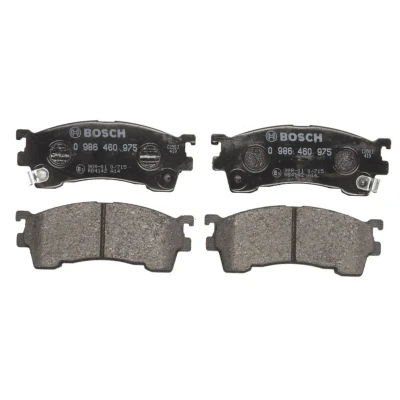 Imagem de BOSCH 0 986 460 975 Jogo de pastilhas para travão disco Baixo teor metálico com avisador sonoro desgaste MAZDA: Xedos 6, 323 F 626 V SW