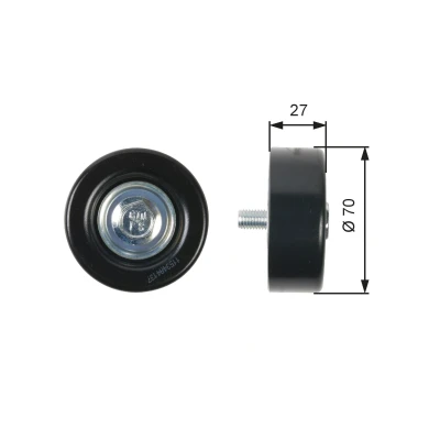 Imagem de GATES T36409 Polia de Desvio FleetRunner Micro V Stretch Fit