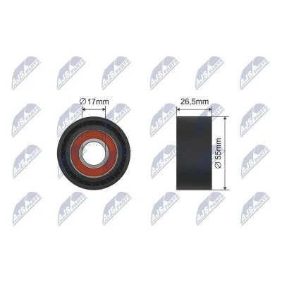 Imagem de NTY RNK CT 035 Rolo tensor, correia trapezoidal 55mm CITROËN: C3 III