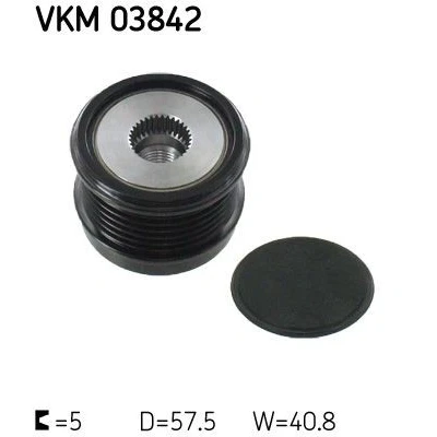 Imagem de SKF VKM 03842 Polia Roda Livre do Alternador 40,8 MERCEDES BENZ: Classe C T modell