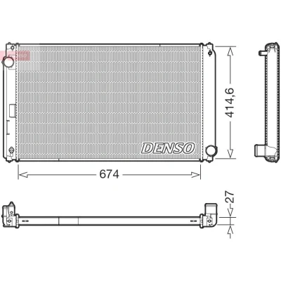 Imagem de DENSO DRM50151 Radiador, arrefecimento do motor 674mm 415mm 27mm TOYOTA: RAV4 IV SUV