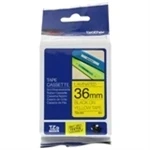 Imagem de Fita Laminada Brother TZe 661 Amarela 3,6 cm x 8 m para Rotuladoras TZ