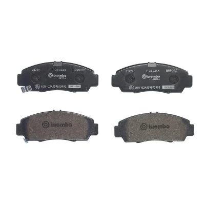 Imagem de BREMBO P 28 034X Jogo de pastilhas para travão disco com avisador sonoro desgaste sem acessórios HONDA: CIVIC 7 Hatchback, Accord Limousine