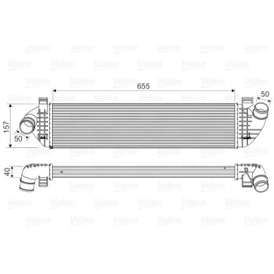 Imagem de VALEO 818571 Intercooler sem válvula de recirculação dos gases escape
