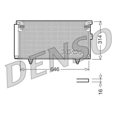 Imagem de DENSO DCN36001 Condensador com secador 646x314x16 R 134a 646
