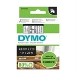 Imagem de Etiquetas standard DYMO D1 24mm x 7m Preto sobre branco em poliéster resistente
