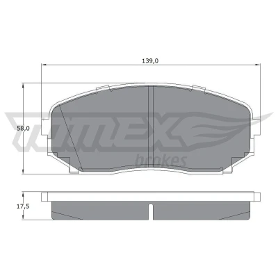 Imagem de TOMEX brakes TX 17 42 Jogo de pastilhas para travão disco Eixo dianteiro com avisador sonoro desgaste acessórios MAZDA: CX 5 II, 7, MPV 2