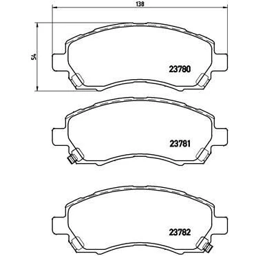 Imagem de BREMBO P 78 009 Jogo de pastilhas para travão disco com avisador sonoro desgaste sem acessórios SUBARU: Impreza I Sedan, Carrinha
