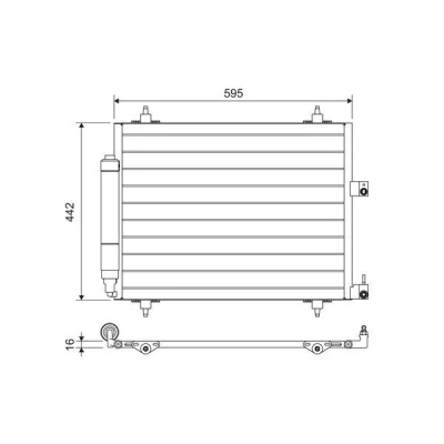 Imagem de VALEO 817579 Condensador com secador Alumínio 442 R 134a PEUGEOT: Expert II Van