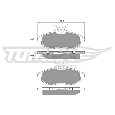 Imagem de TOMEX brakes TX 13 28 Jogo de pastilhas para travão disco Eixo dianteiro CITROËN: C2 Hatchback, C3 I Hatchback