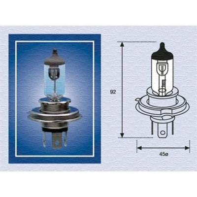 Imagem de MAGNETI MARELLI 002156100000 Lâmpada, farol de longo alcance H4 24V 75/70W P43t Halogéneo