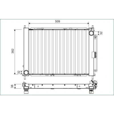 Imagem de VALEO 822675 Condensador com secador 15mm 10mm Alumínio 410mm