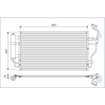 Imagem de VALEO 822632 Condensador com secador Alumínio 341 NISSAN: Leaf II, HYUNDAI: Ioniq