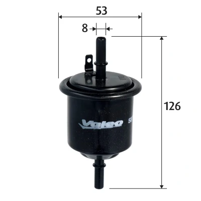Imagem de VALEO 587116 Filtro de Combustível dos tubos, sem ligação para sensor água HYUNDAI: ACCENT 2