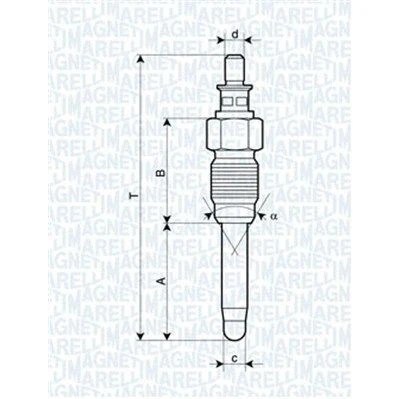 Imagem de MAGNETI MARELLI 062900059304 Vela incandescente 11V 10A M12X1,25 RENAULT: MEGANE 1