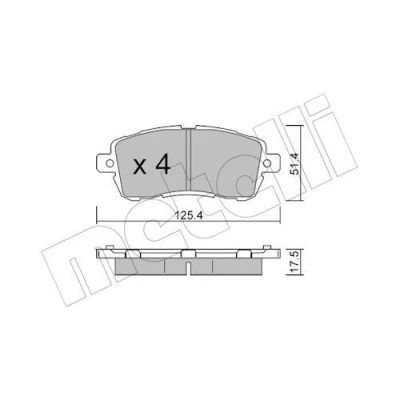 Imagem de METELLI 22 1185 0 Jogo de pastilhas para travão disco excl. contacto aviso desgaste FORD: KA+ Hatchback