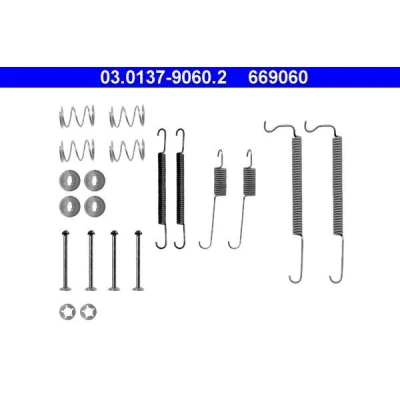 Imagem de ATE 03.0137 9060.2 Kit de acessórios, maxilas do travão OPEL: Kadett E CC