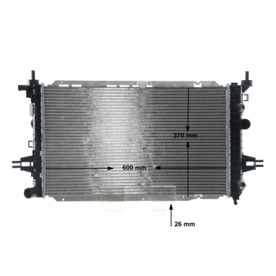Imagem de MAHLE ORIGINAL CR 2105 000S Radiador, arrefecimento do motor 600 370 26 Aletas de refrigeração soldadas OPEL: Zafira B