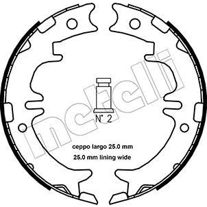 Imagem de METELLI 53 0439 Maxilas de Travão Mão com acessórios LEXUS: IS I Sportcross, Sedan, TOYOTA: RAV4 II SUV, Avensis Verso