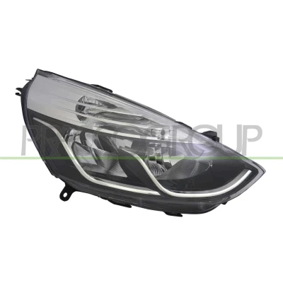 Imagem de PRASCO RN3294913 Farol Principal à direita H7/H1 preto com motor de regulação do alcance dos faróis, Rebordo cromado RENAULT: Clio 4, 4