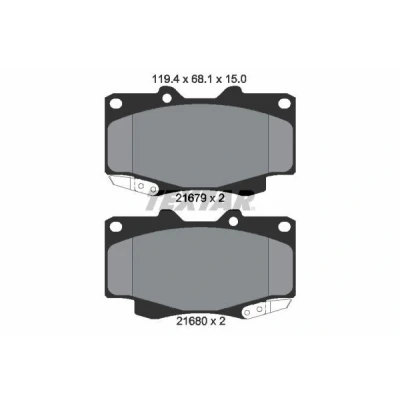 Imagem de TEXTAR 2168001 Jogo de pastilhas para travão disco com avisador sonoro desgaste TOYOTA: HILUX 3 Pick up