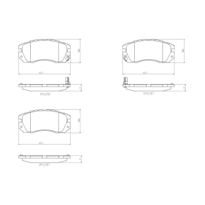 Imagem de BREMBO P 78 007 Jogo de pastilhas para travão disco com avisador sonoro desgaste sem acessórios SUBARU: Impreza I Carrinha