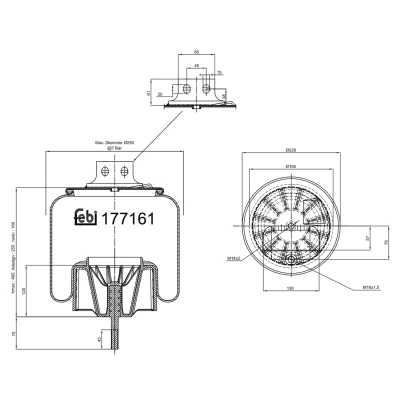 Imagem de FEBI BILSTEIN 177161 Fole, suspensão pneumática