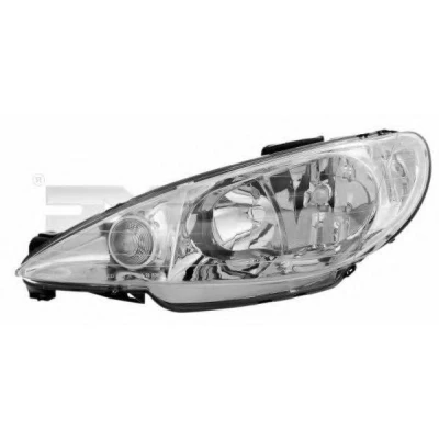 Imagem de TYC 20 6156 35 2 Farol Principal esquerda H7/H7 para circulação pela direita com motor elétrico PEUGEOT: 206 Hatchback, Van, SW