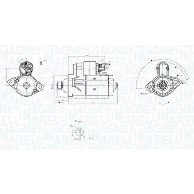 Imagem de MAGNETI MARELLI 063726156010 Motor de arranque 12V 2kW 13 CPS0013 M8 79mm AUDI: A3 Hatchback, Sportback, SEAT: Altea