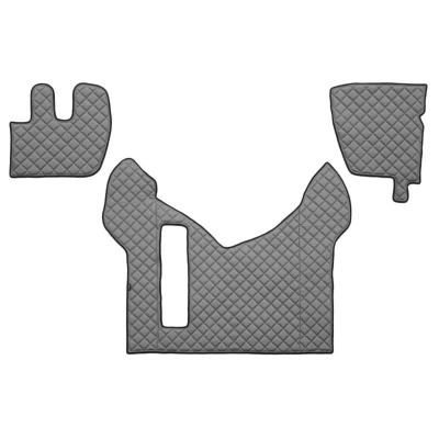 Imagem de F CORE FL07 GRAY Conjunto de tapete chão Couro artificial à frente 3 cinzento