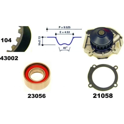Imagem de MAPCO 41002 Bomba de Água + Kit Correia Distribuição FIAT: Punto I Hatchback, Uno Seicento / 600 LANCIA: Y