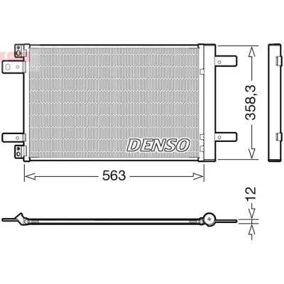 Imagem de DENSO DCN21032 Condensador com secador R 134a CITROËN: C4 Grand Picasso 2, Jumpy III Van, PEUGEOT: 308 II Hatchback, SW 2