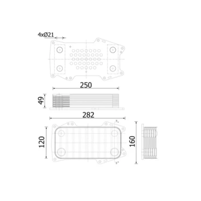 Imagem de Radiador de óleo, óleo do motor MAHLE ORIGINAL CLC 332 000S
