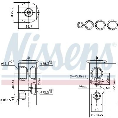 Imagem de NISSENS 999455 Válvula de Expansão